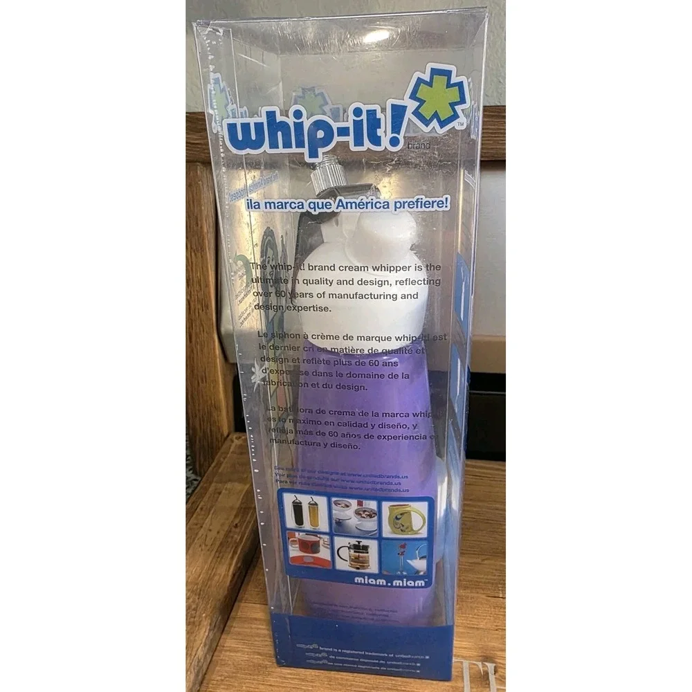 PURPLE WHIP-IT 0.5 L Cream Whipper With Attachment & In Original‎ Box